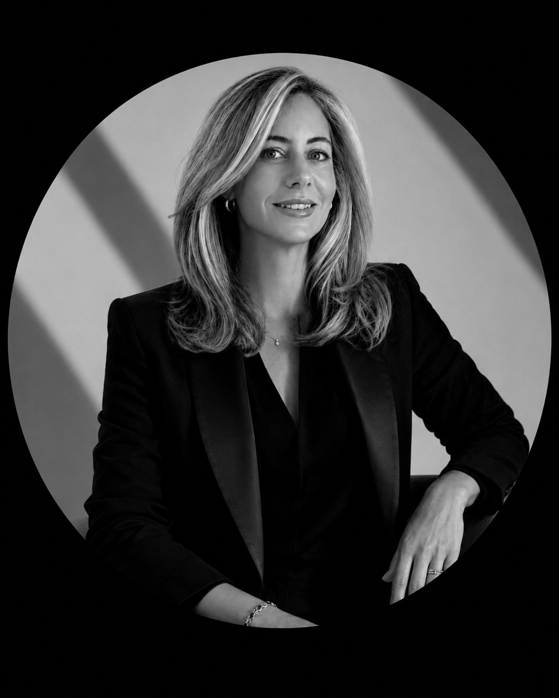 black and white vere Verena Jensen, fractional CMO and growth strategist in Boca Raton and Palm Beach, Florida