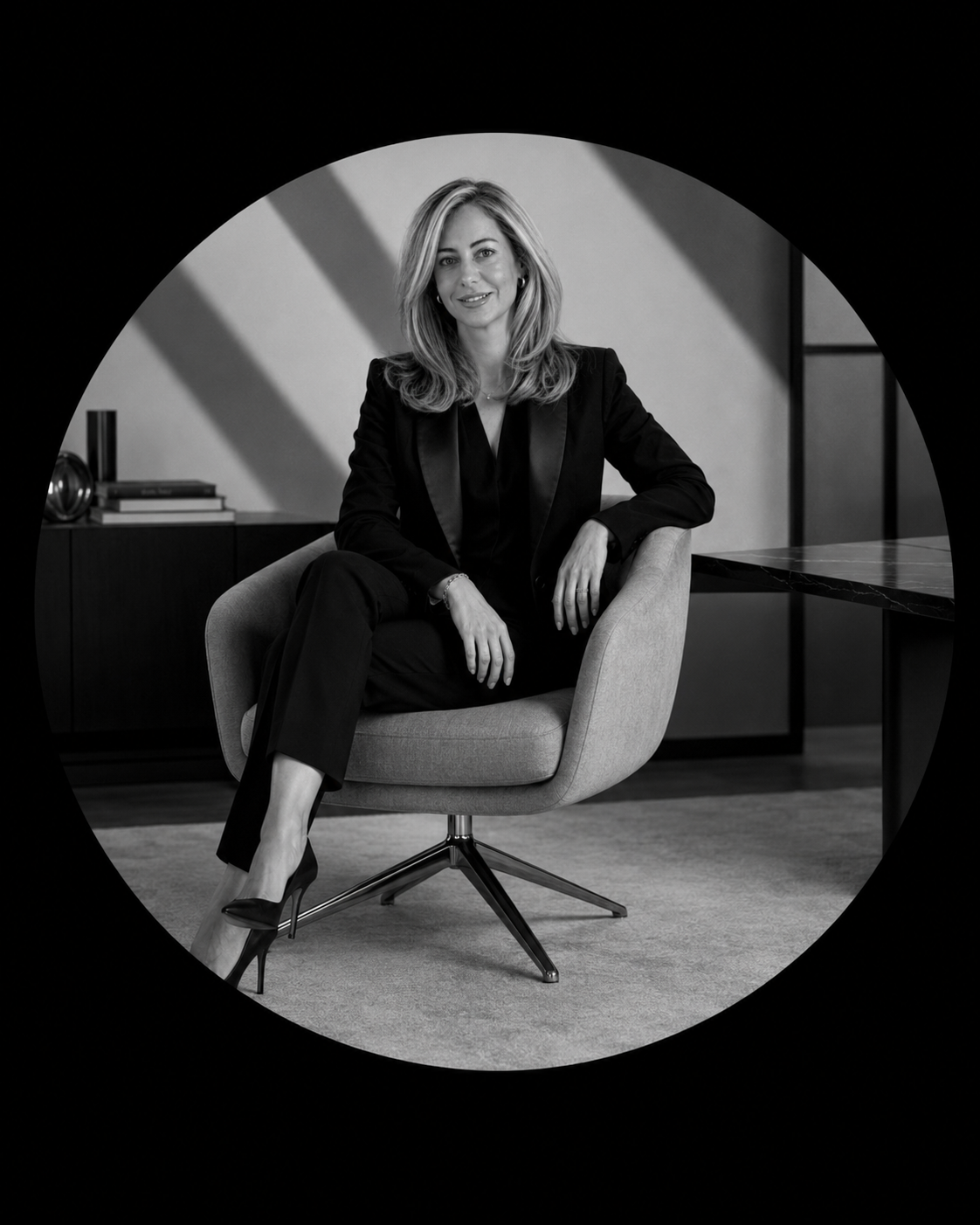 vere black whit 2 Verena Jensen, fractional CMO and growth strategist based in Palm Beach, Florida